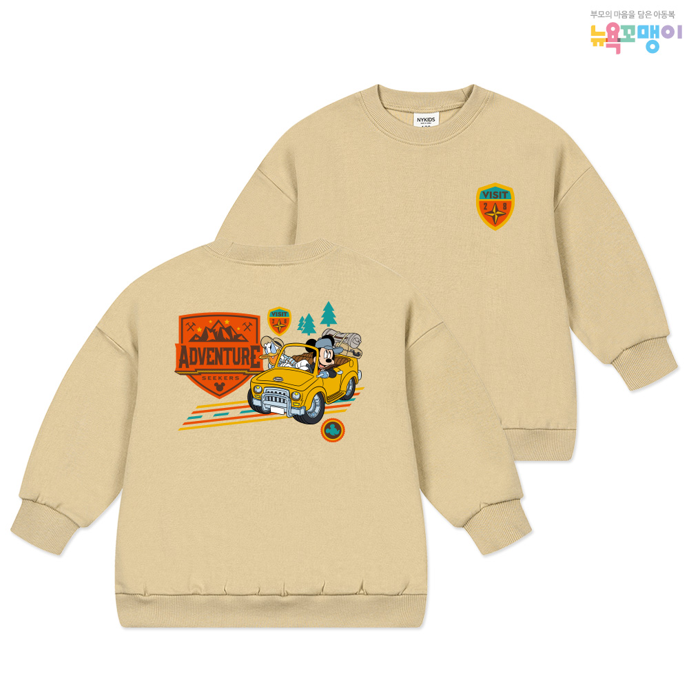 뉴욕꼬맹이 디즈니 맨투맨(오버핏) 티셔츠 G249 - 아동 주니어 오버핏맨투맨